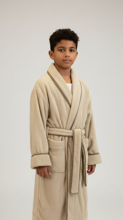 Kids Bathrobe With Pipping